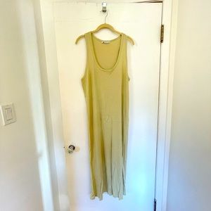 Zara tank dress. Medium. Celery colour. Stretch. No pockets